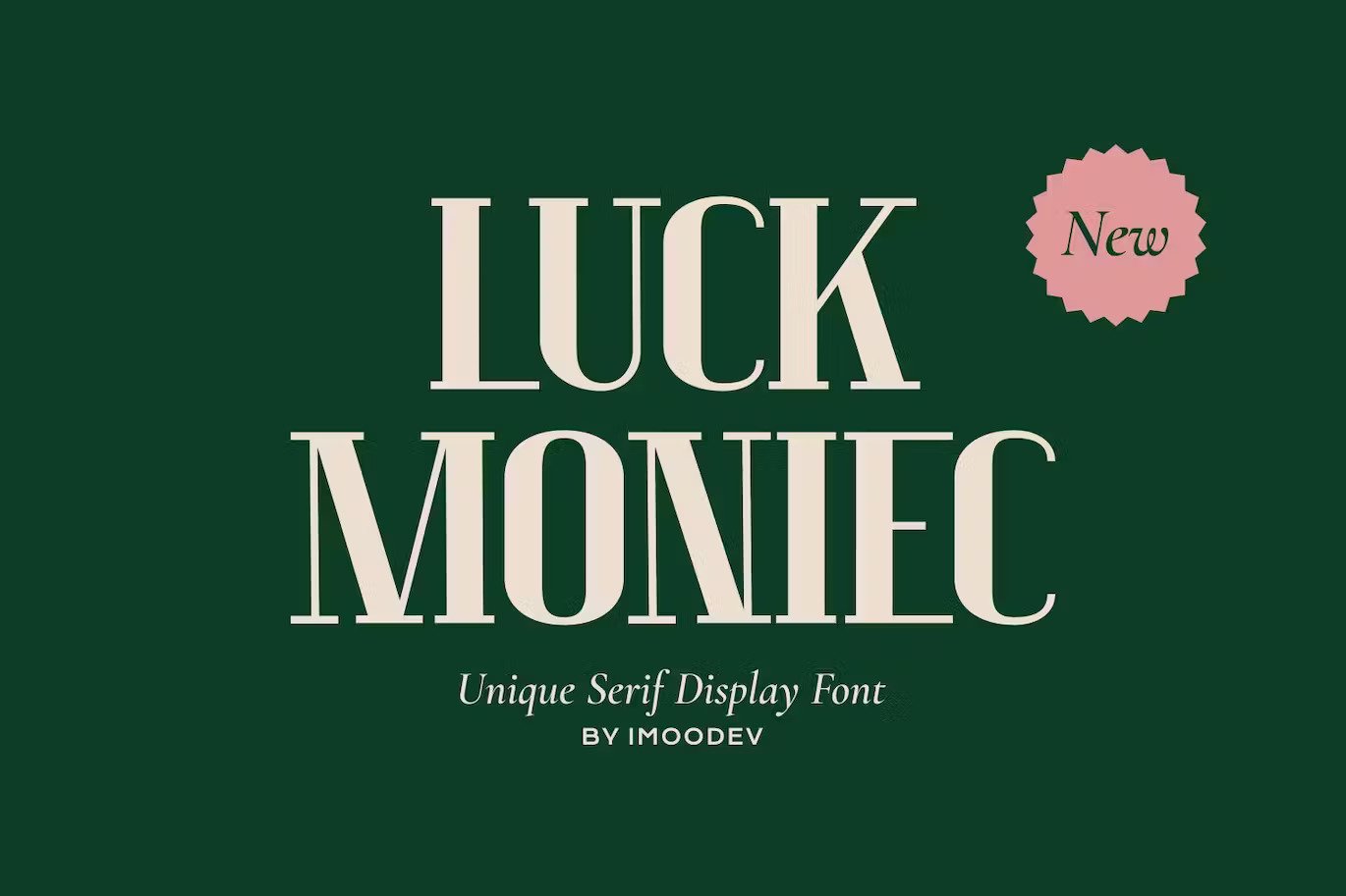 A unique serif display font