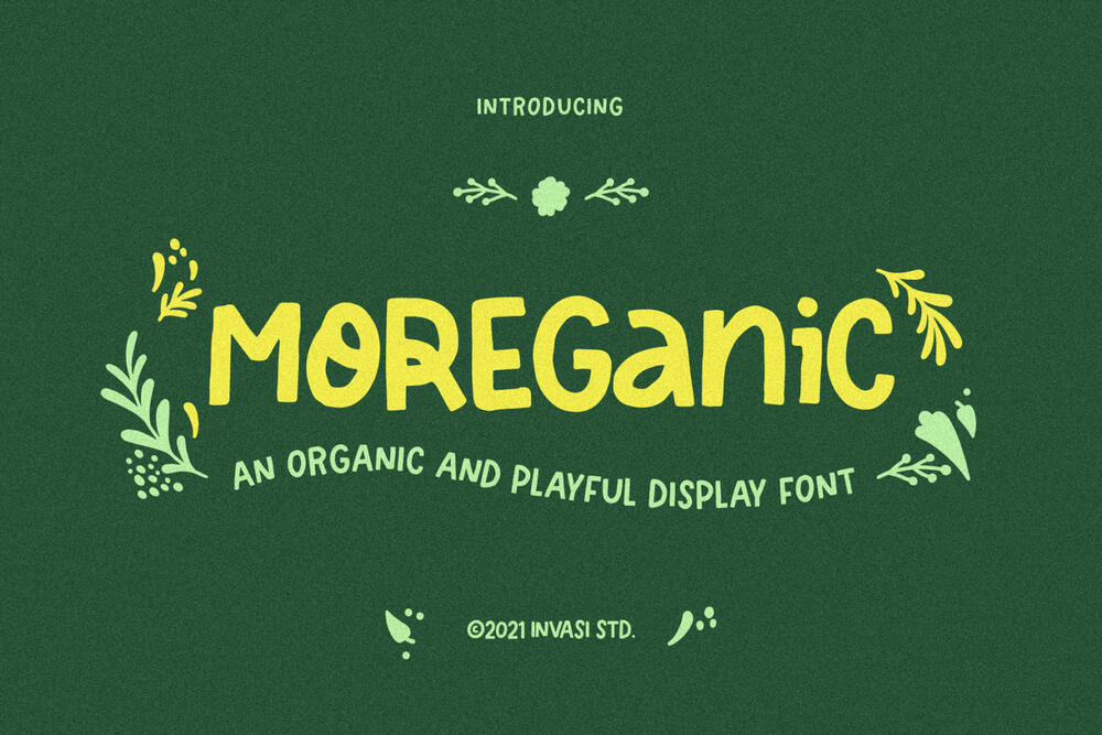 An organic and playful display font