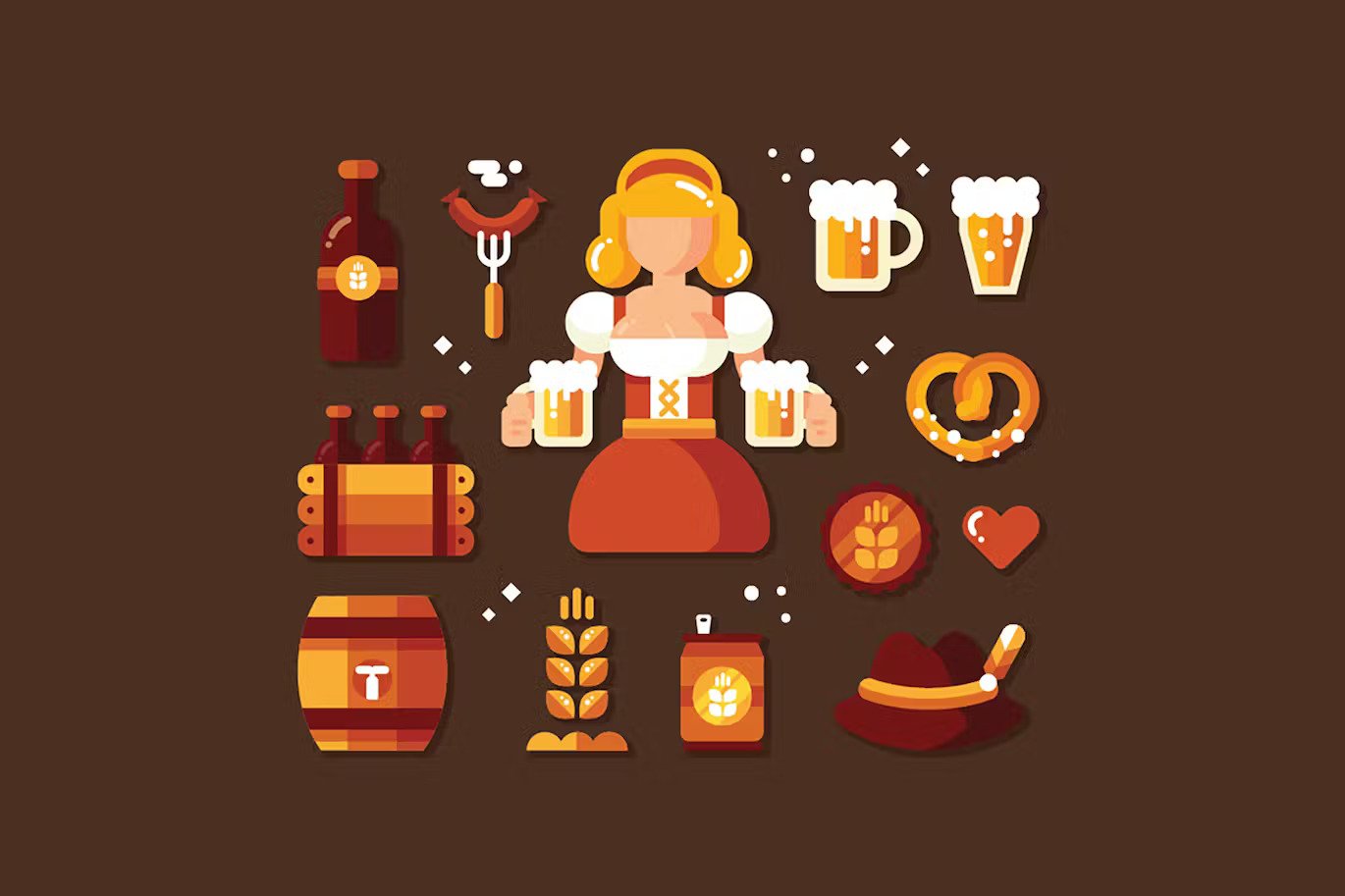 Oktoberfest icon set