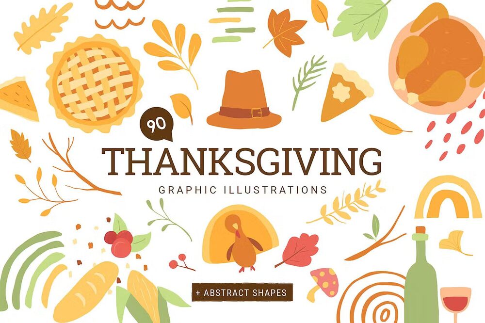 A thanksgiving vector graphics pack