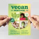 A vegan and vegetarian flyer templates