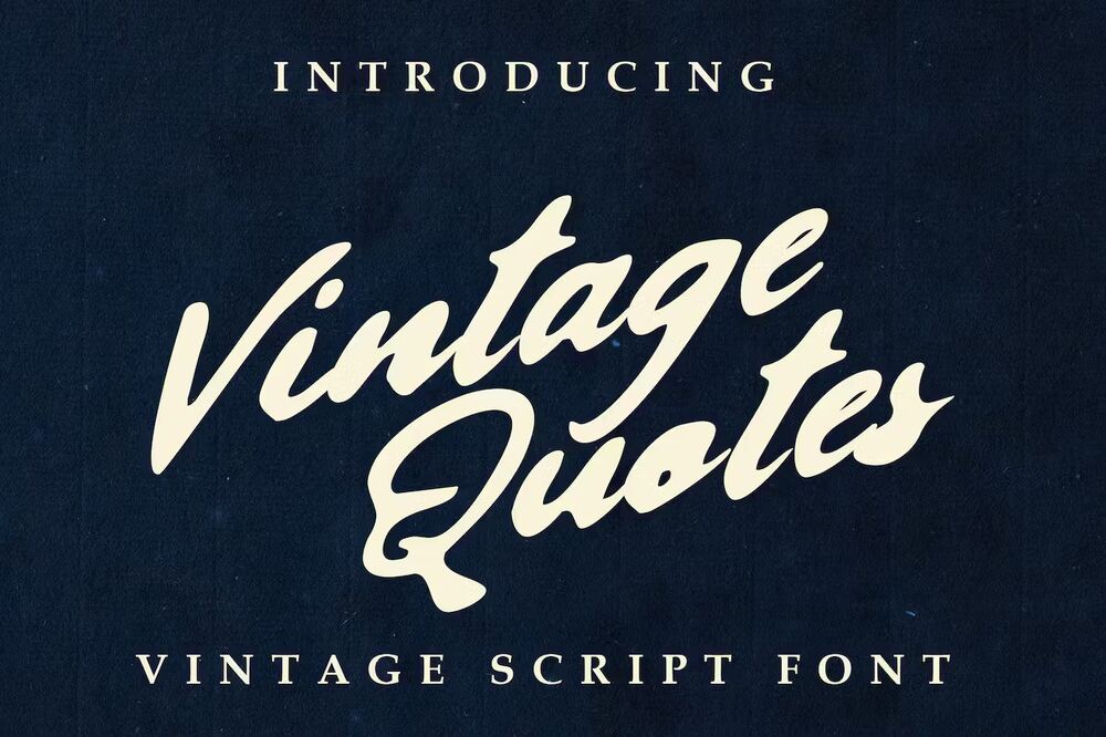 A vintage script font