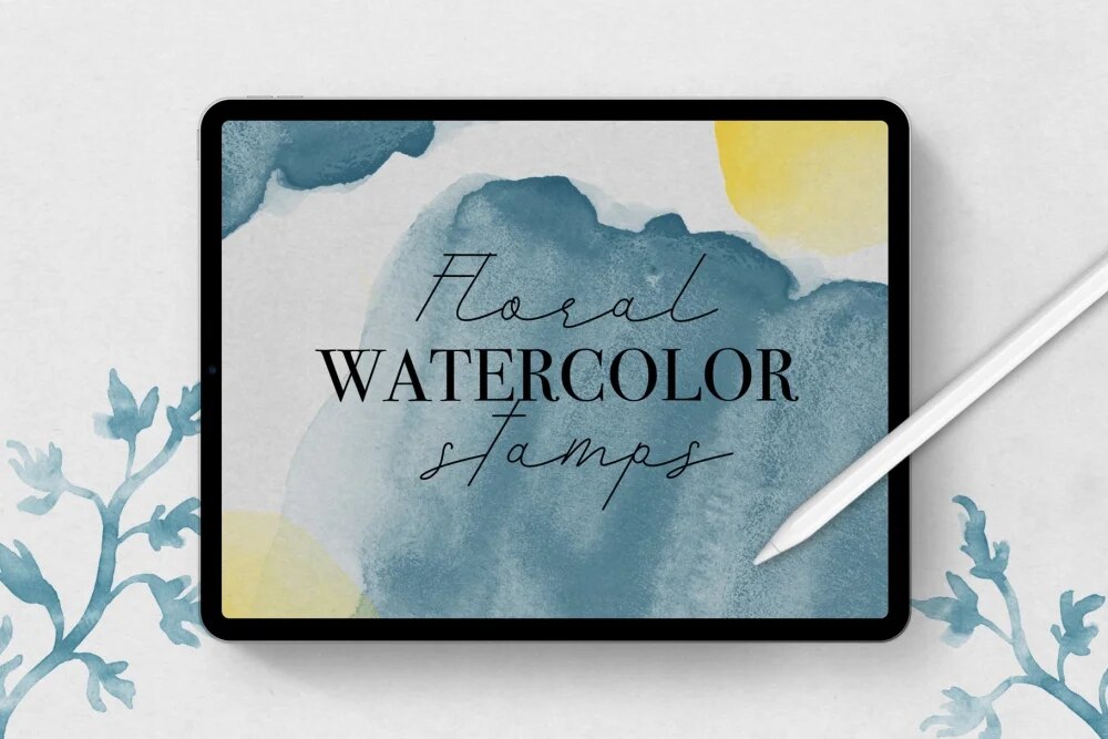 A watercolor stamp brushes for procreate