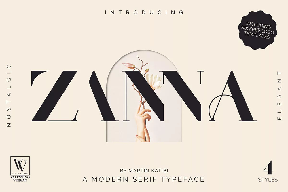 A free modern serif font
