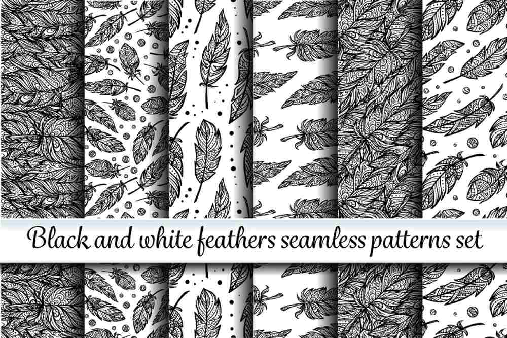 An ethnic feather patterns