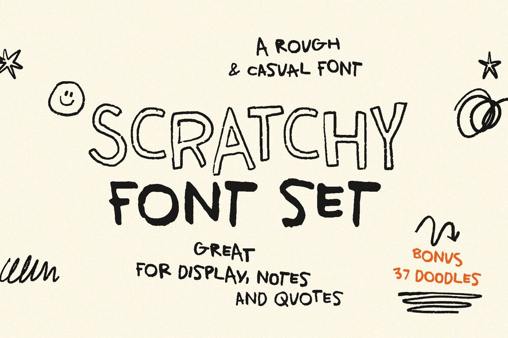 A rough and casual font