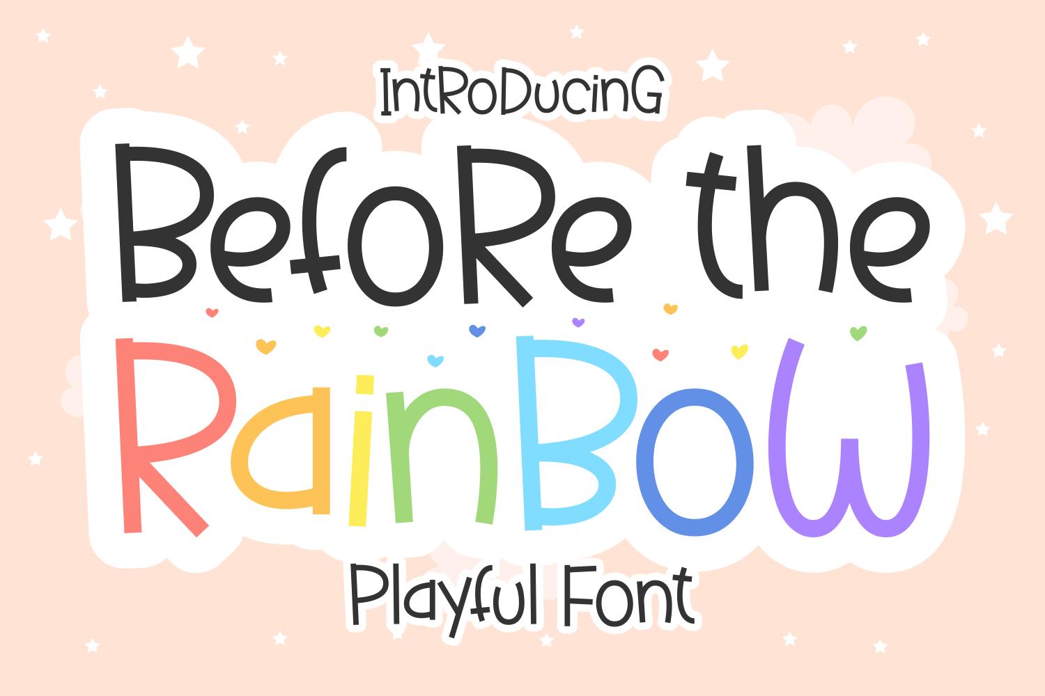 A free playful colorful font