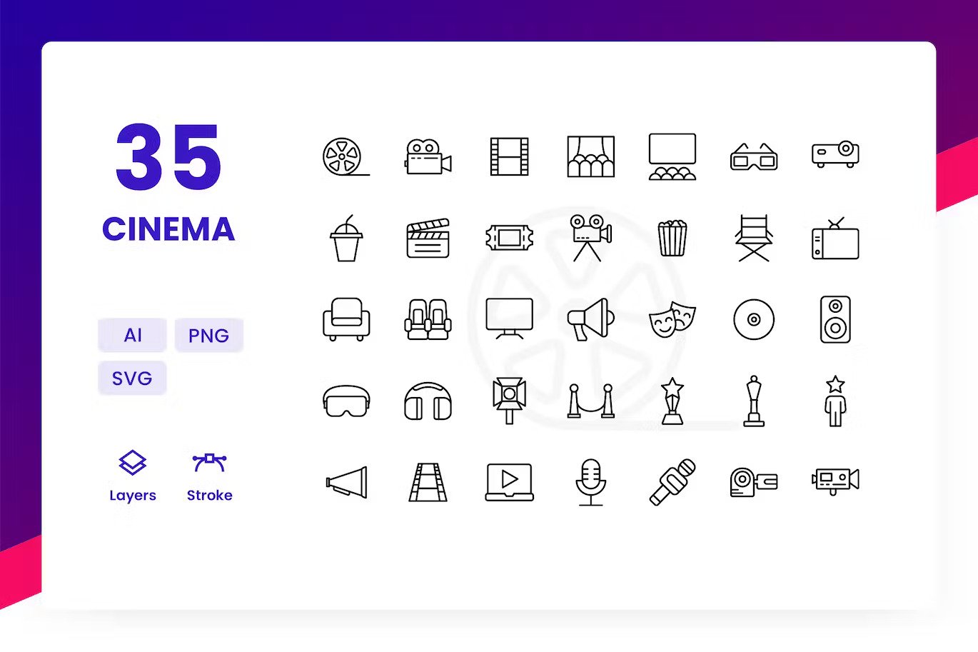 Cinema icons pack