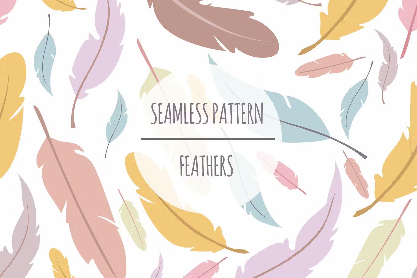 A seamless feathers pattern