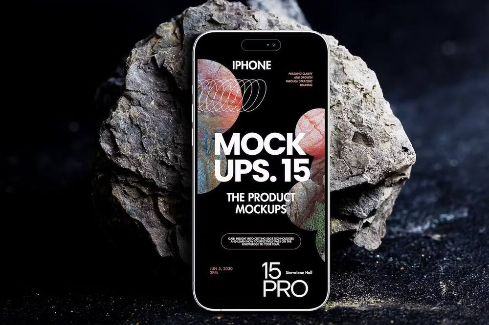 An iphone 15 mockup template