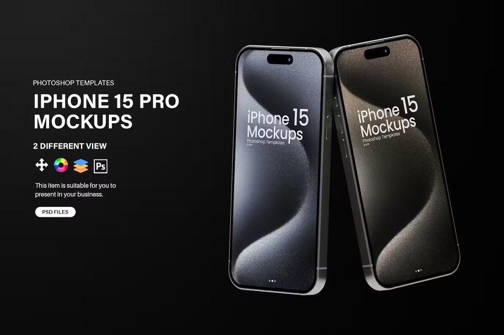 An iphone 15 pro mockups