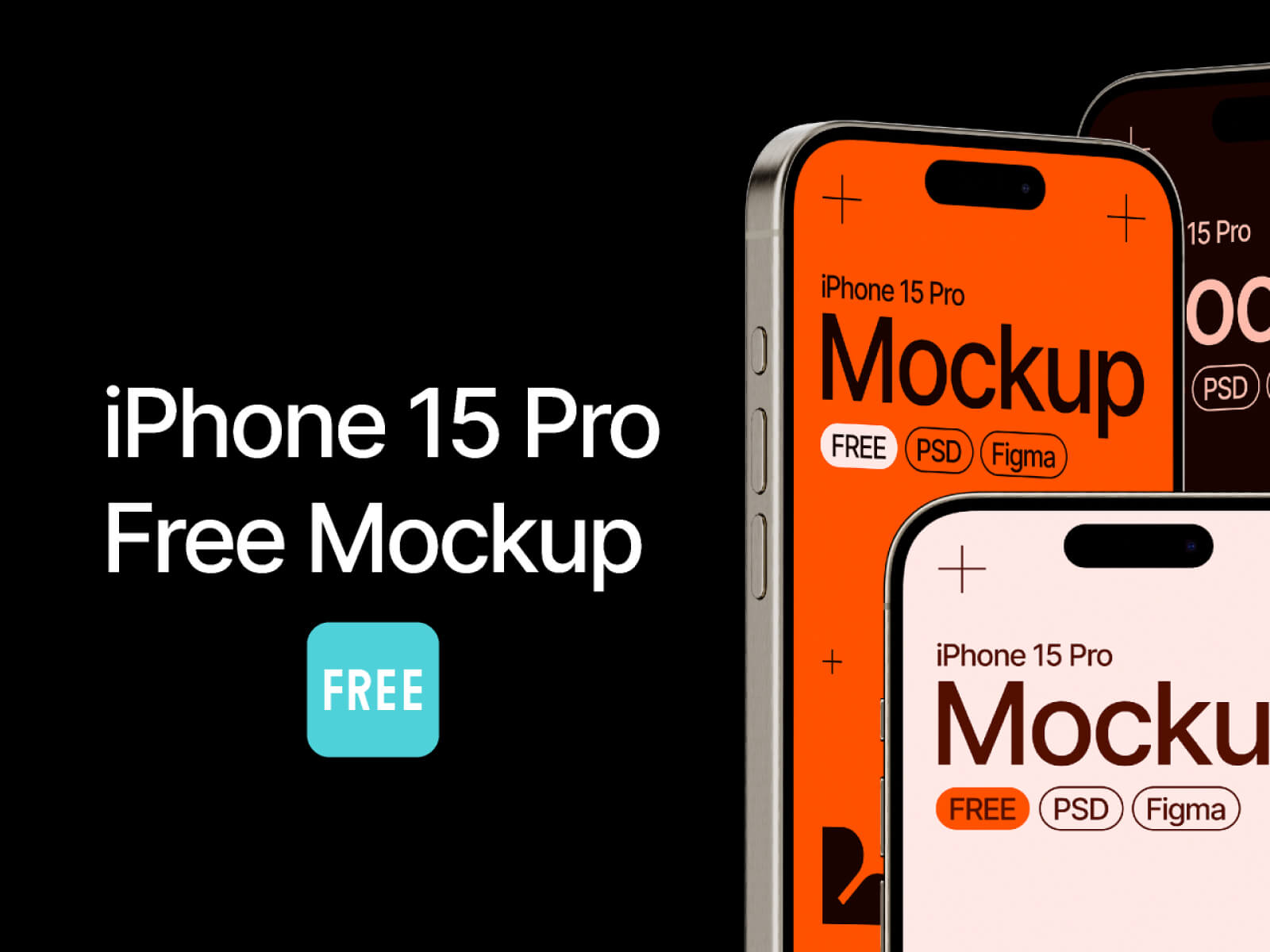 A free iphone 15 pro mockup