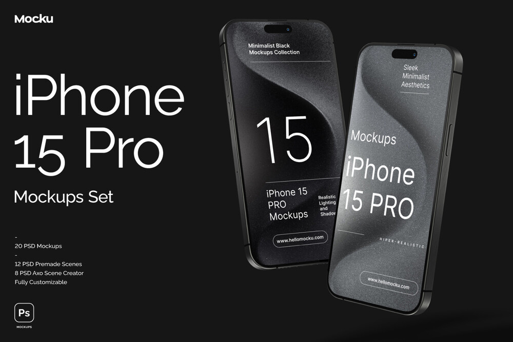iPhone 15 pro mockup collection