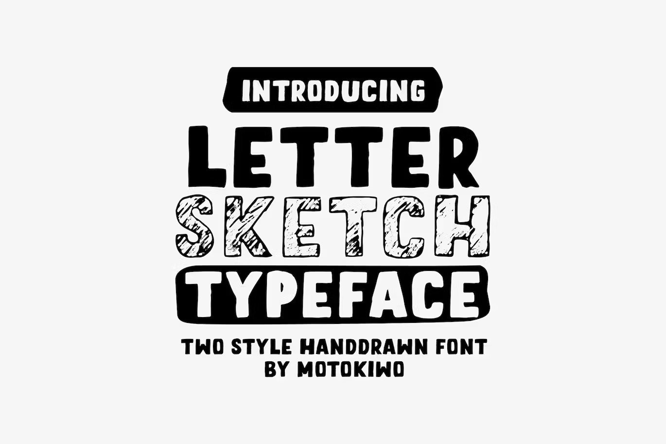 A handdrawn font