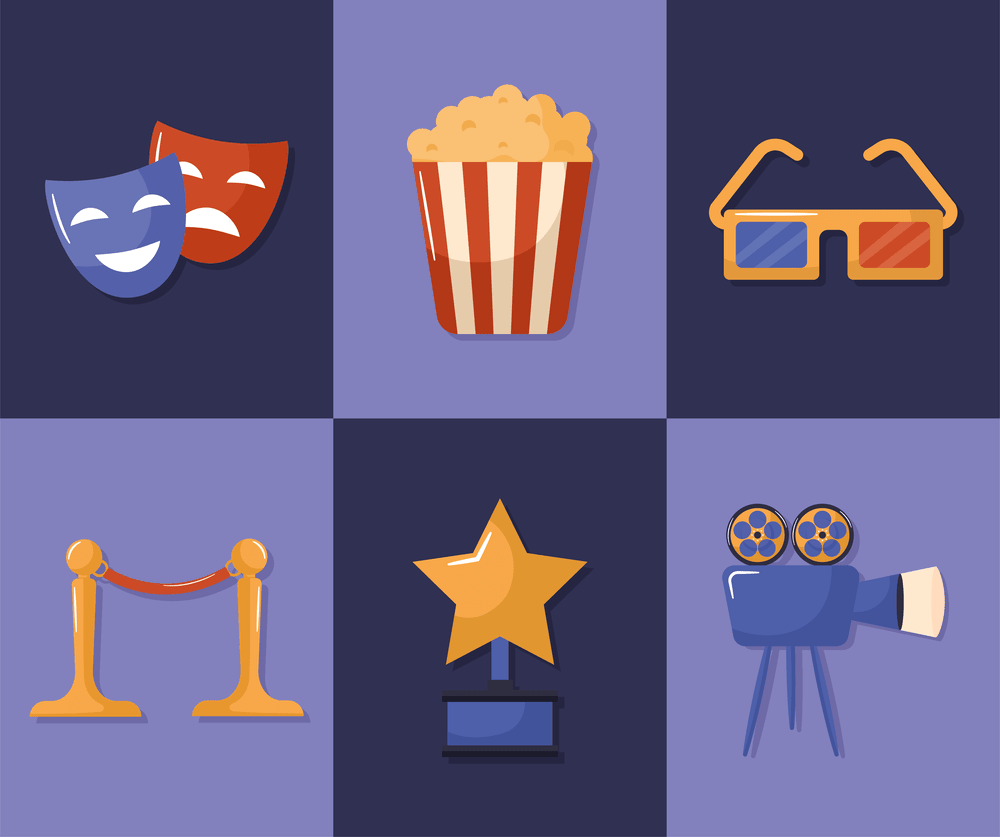 A free movie cinema icons