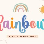 A rainbow colorful fonts