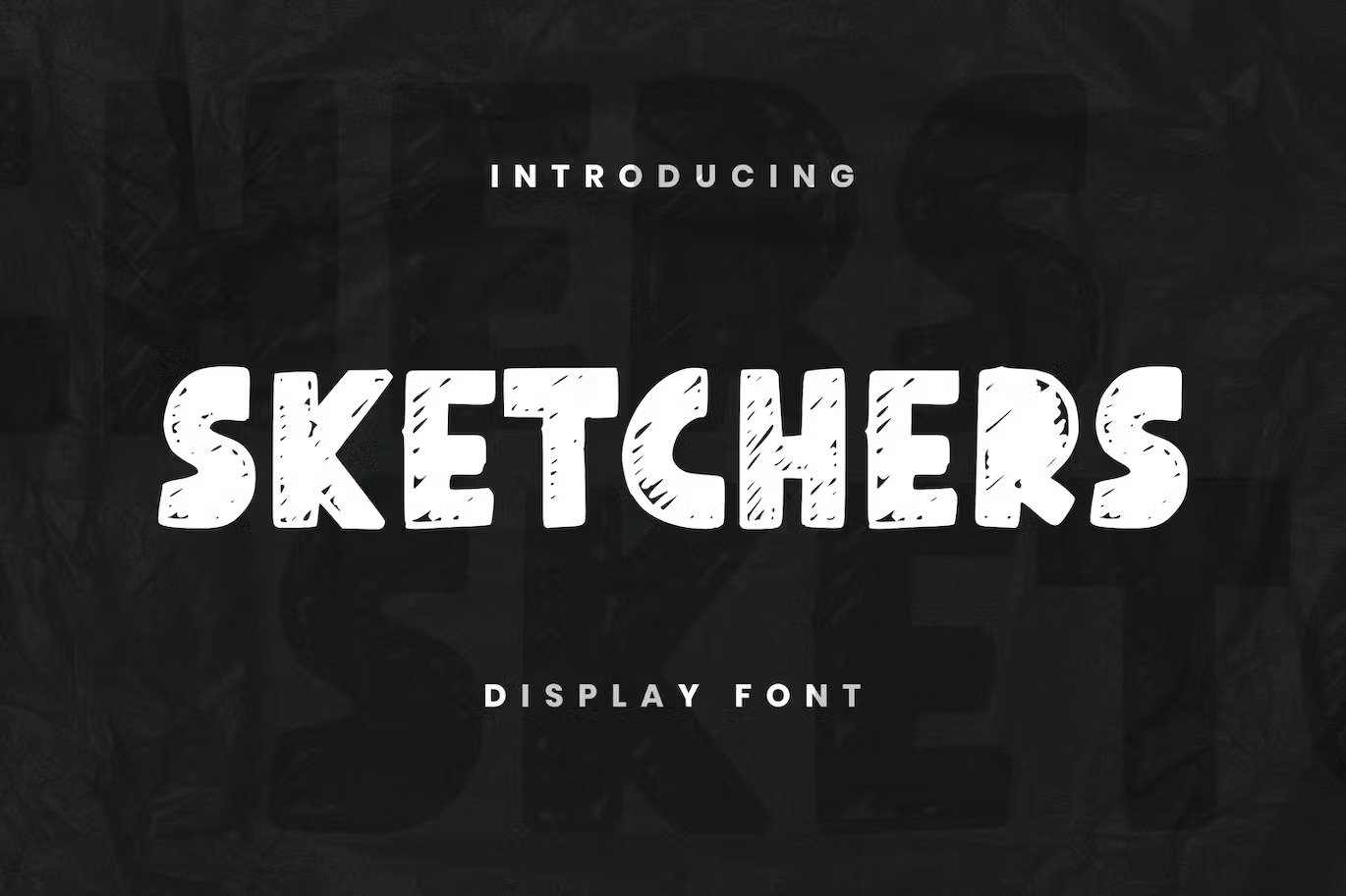A sketching display font