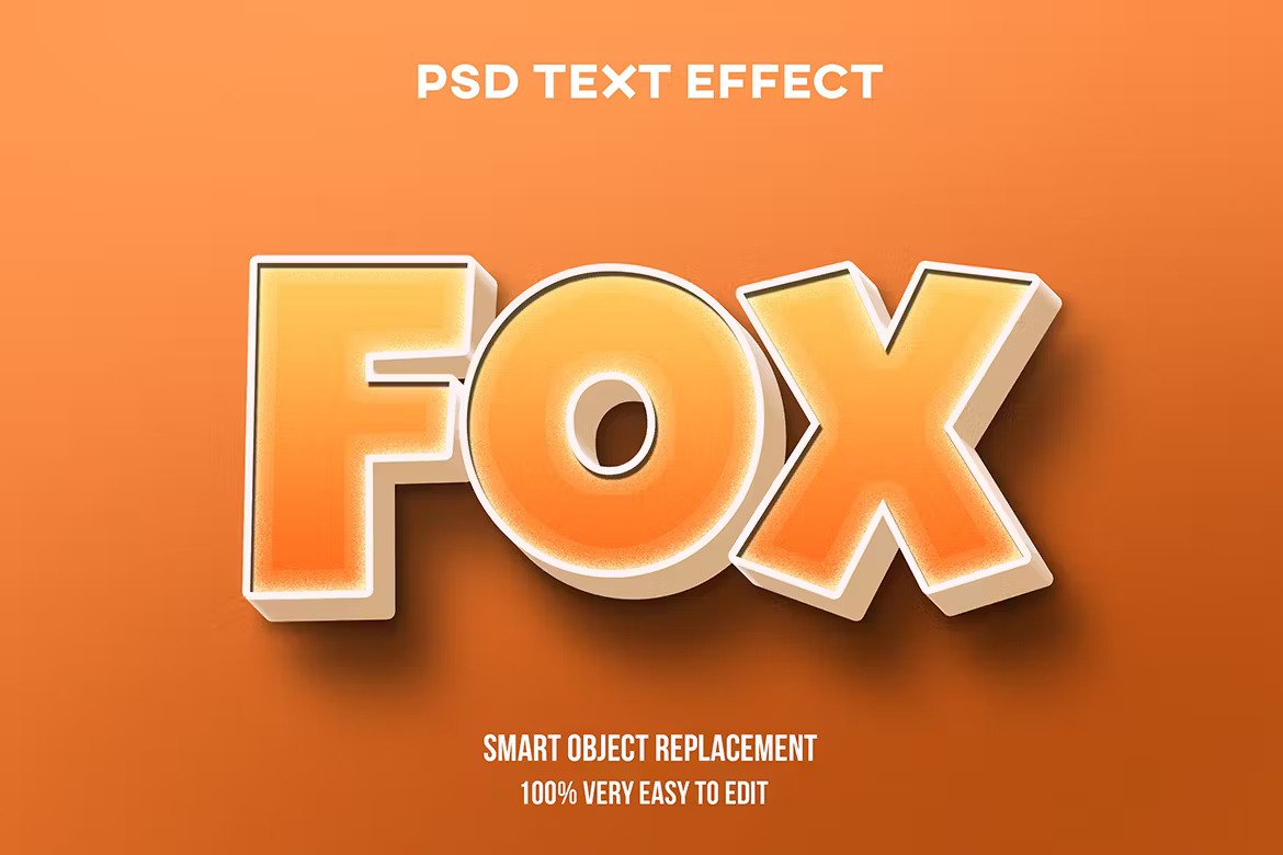 A 3d cartoon text effect