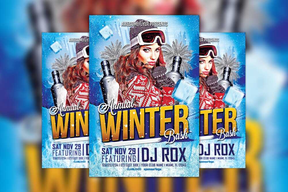 A winter bash flyer template