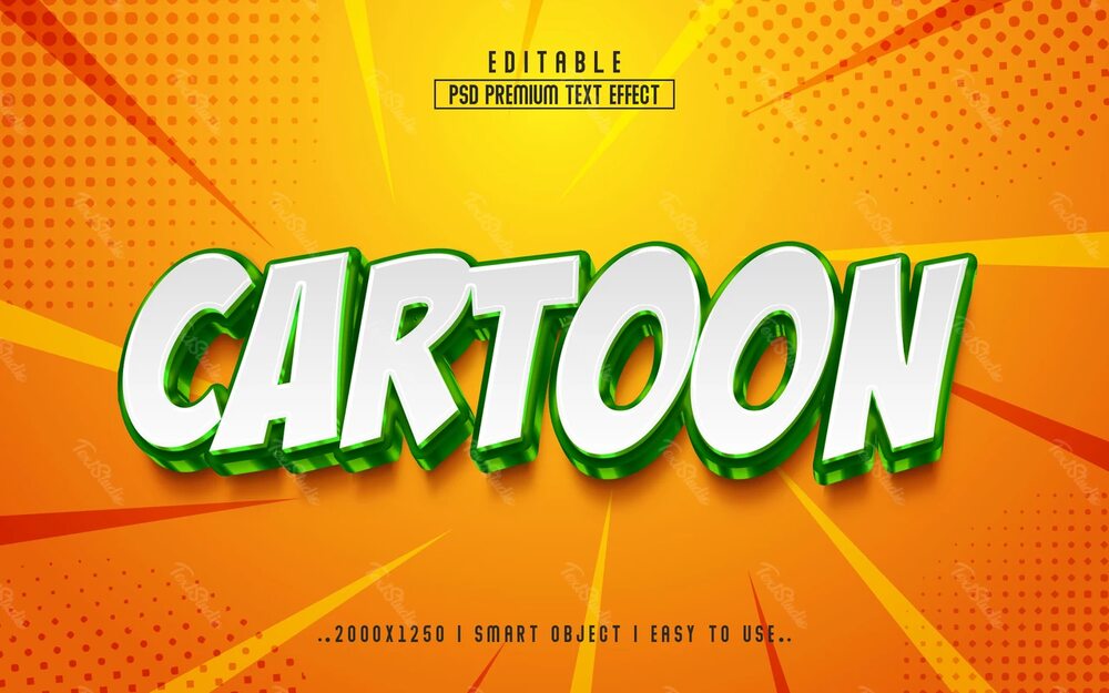 A free cartoon text effect