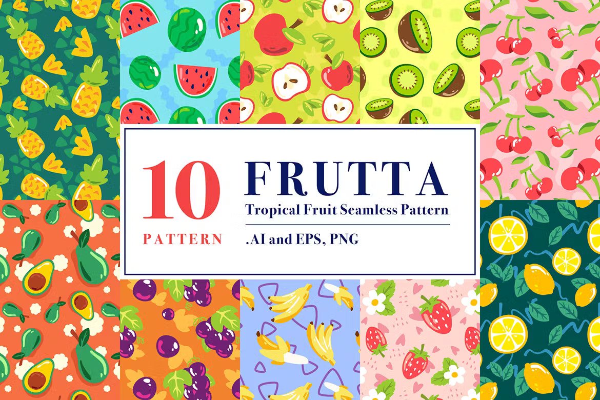 A tropical fruit patterns