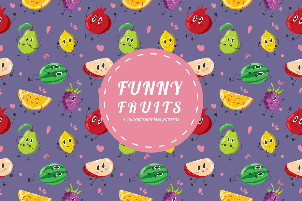 A free funny fruit pattern