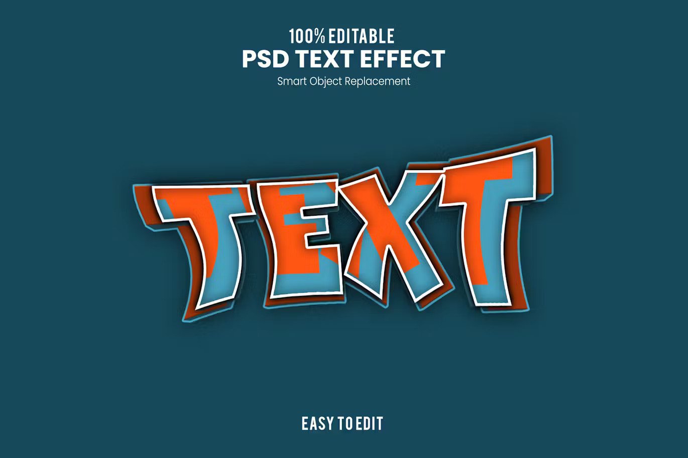 A cartoon text effect