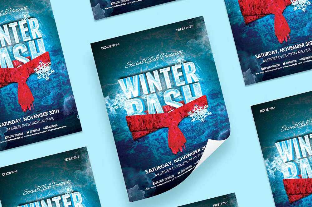 A winter bash flyer template