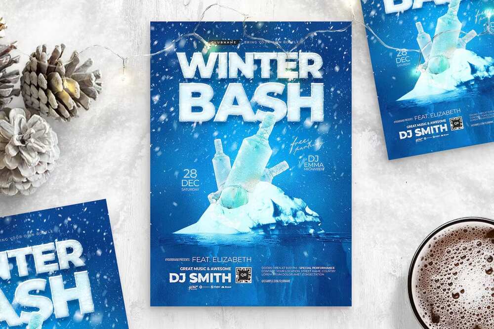 A winter bash flyer template