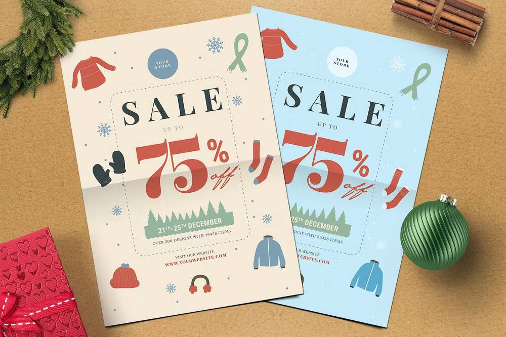 A winter sale flyer