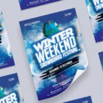A winter flyer templates cover