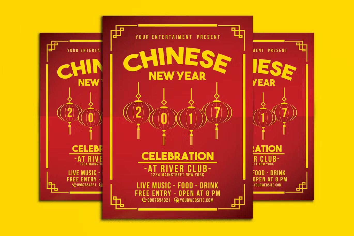 A chinese new year celebration flyer