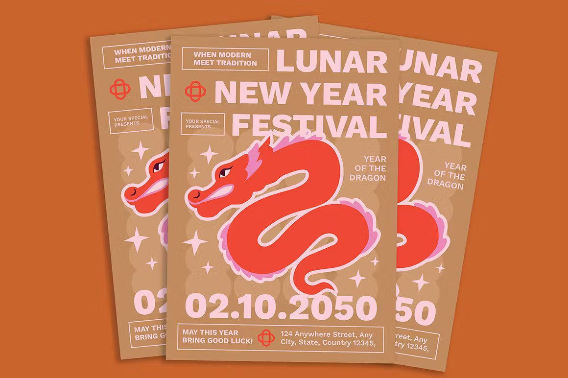 A chinese new year fest flyer