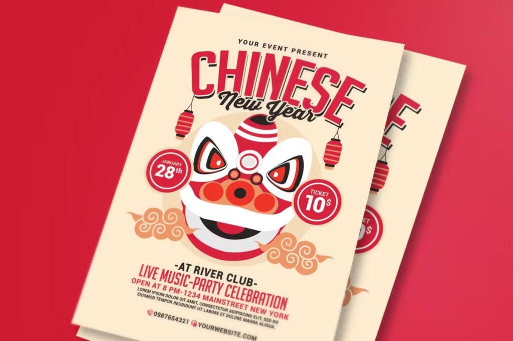 A chinese new year flyer templates