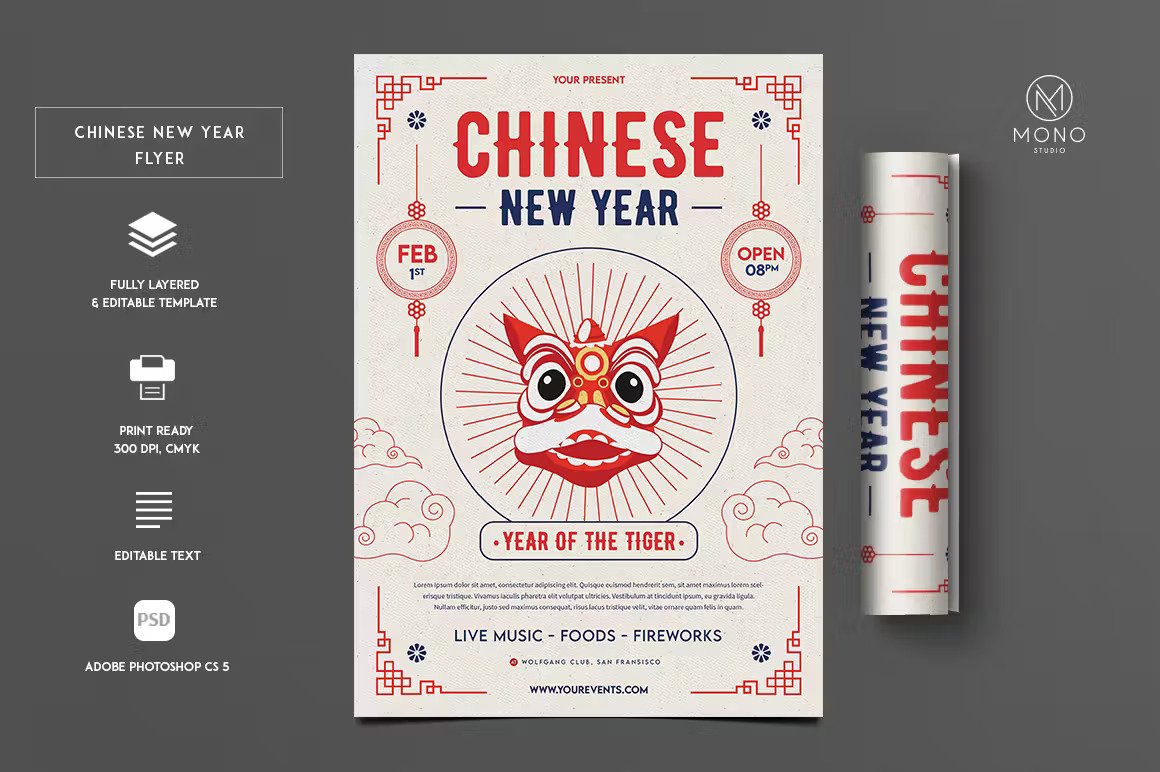 A chinese new year tider flyer