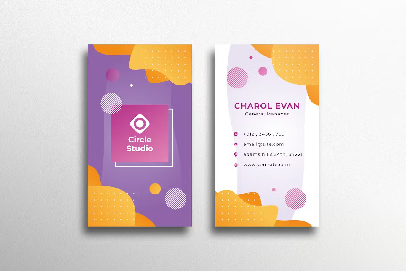 A circle studio business card