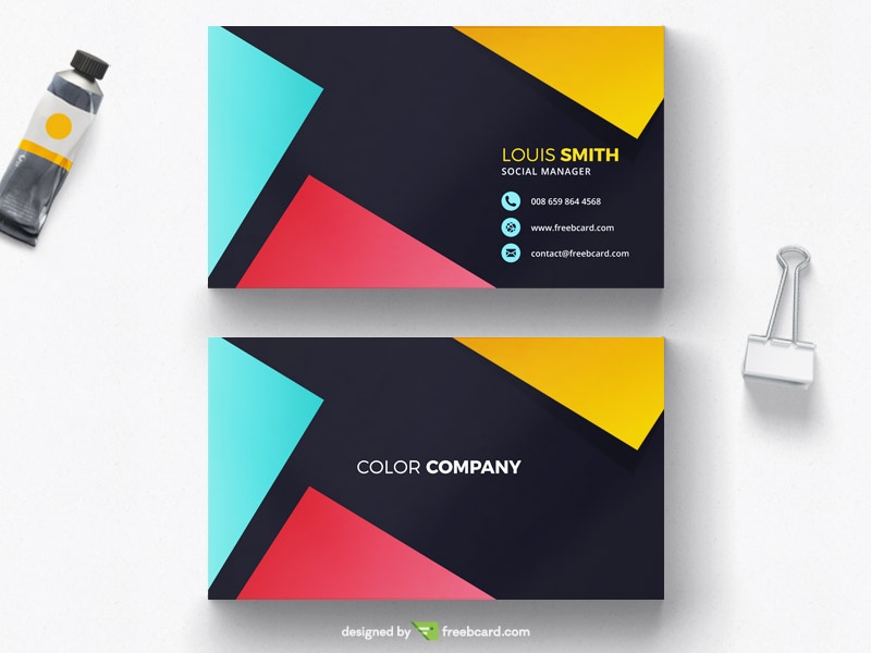 A free colorful minimal business card design