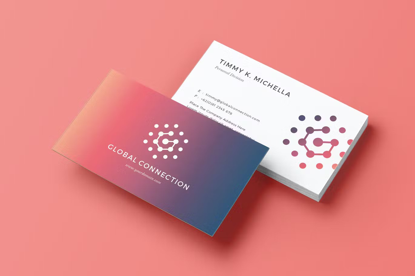 A global business card template