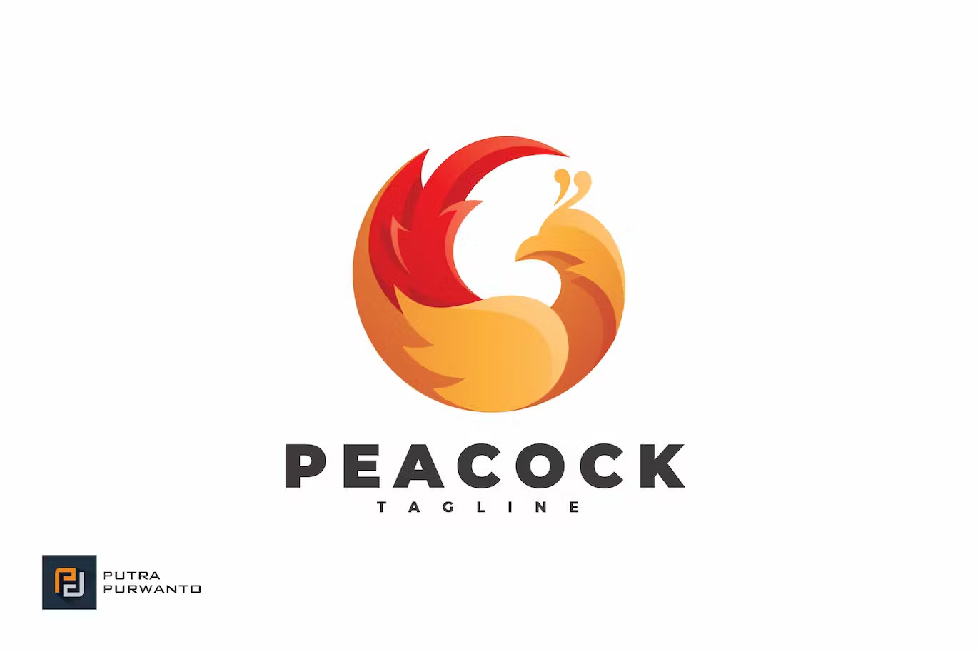 A peacock bird logo template