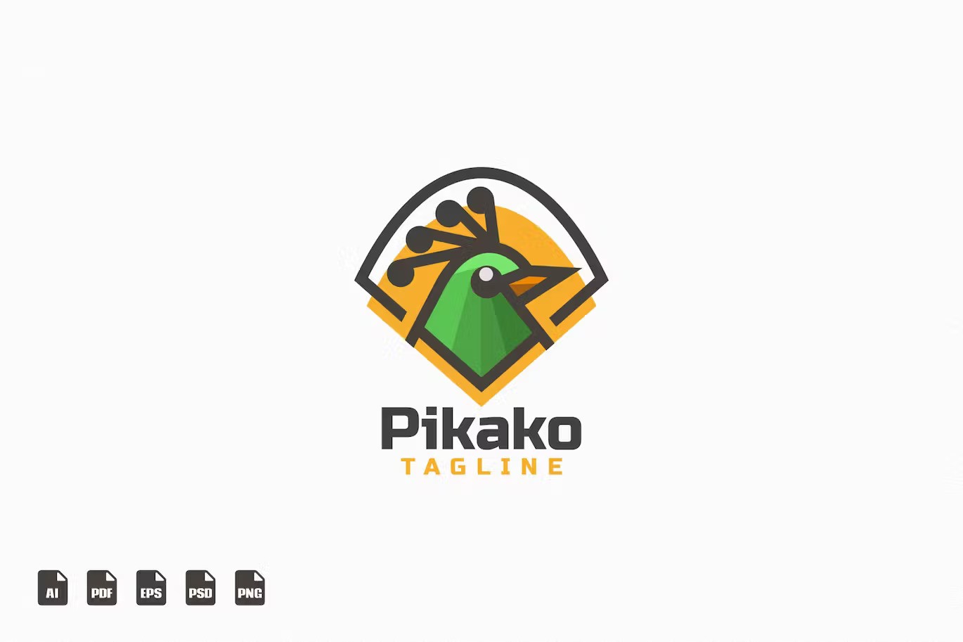 A peacock bird logo template