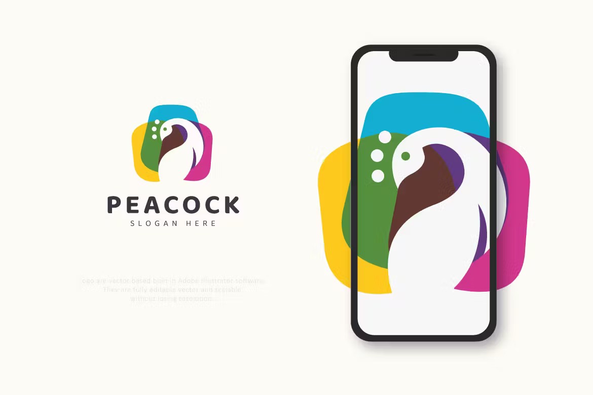 Peacock color logo