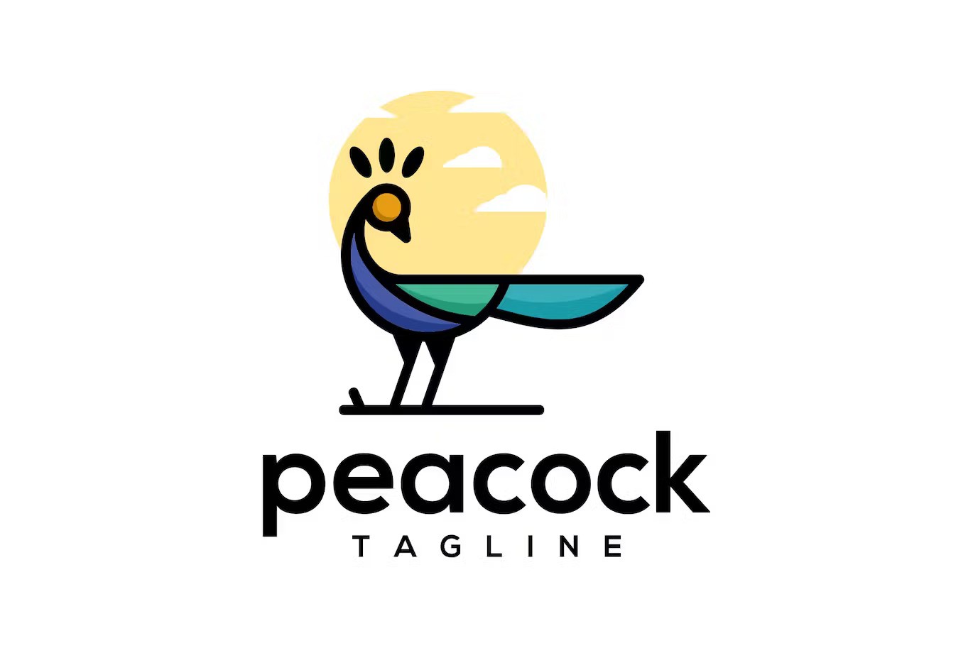 A peacock bird logo vector