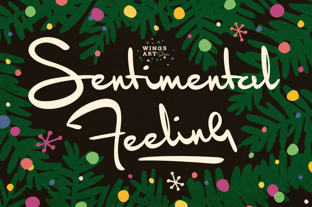 A nostalgic handwritten christmas font