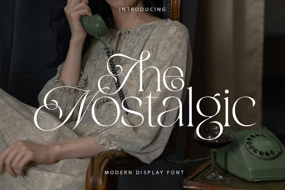 A modern nostalgic display font