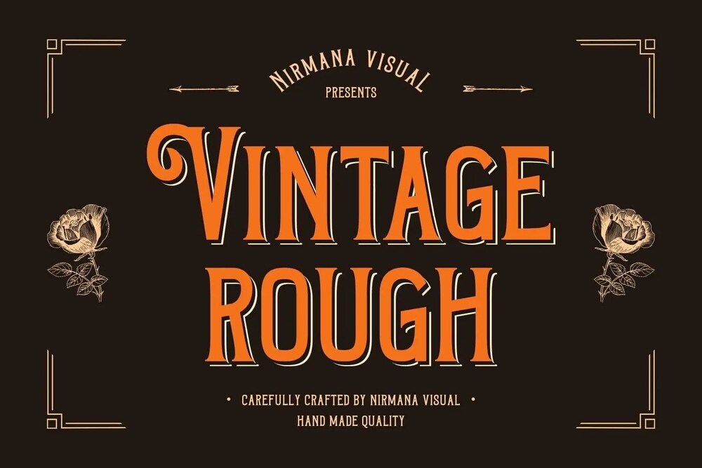 A carefully crafted vintage retro font