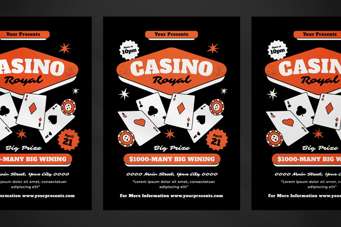 A casino royal flyer template