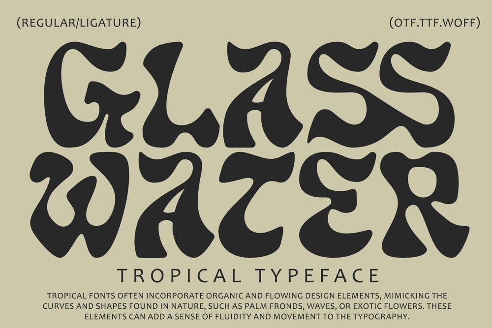 A regular ligature font