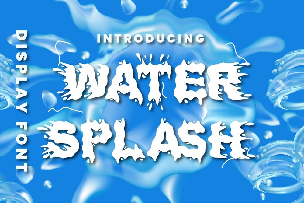 A water splash display font