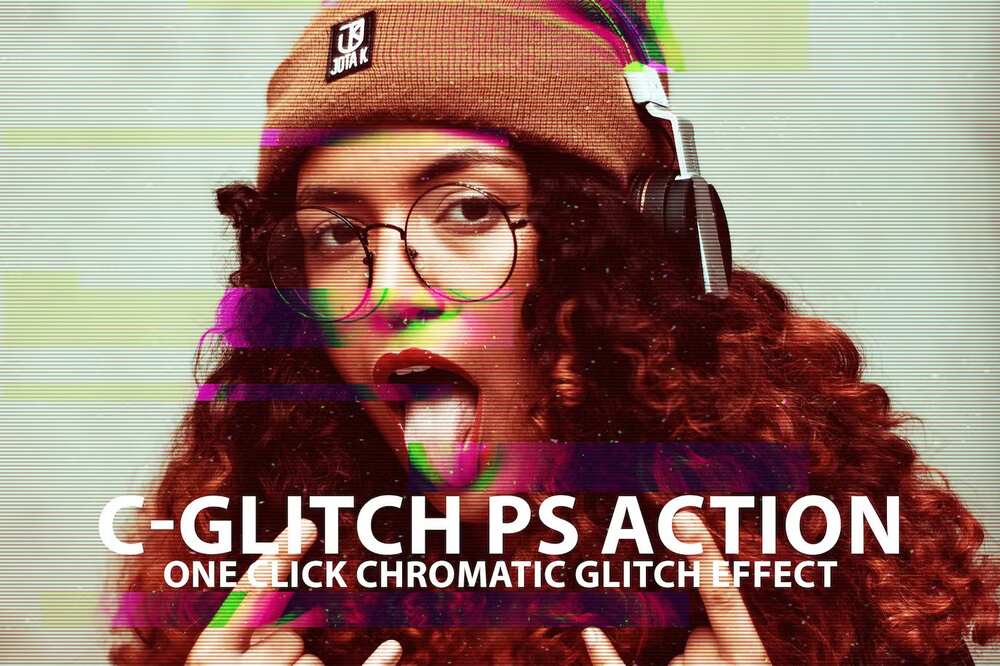 A glitch photoshop action