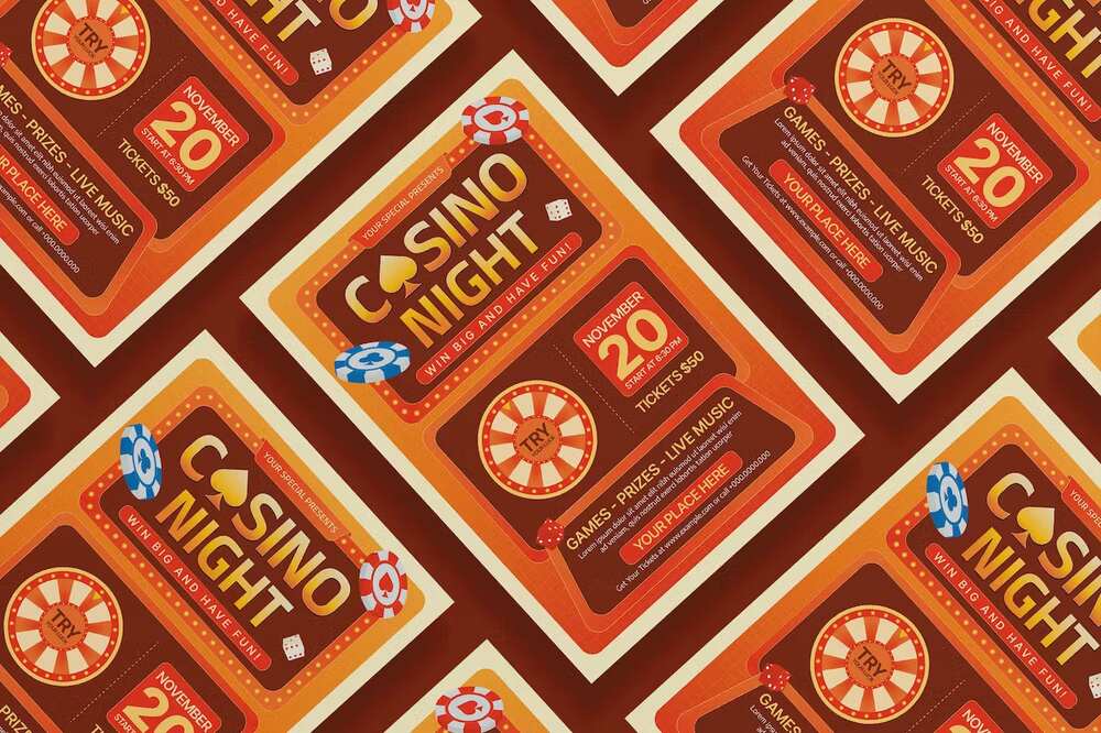 A casino flyer template